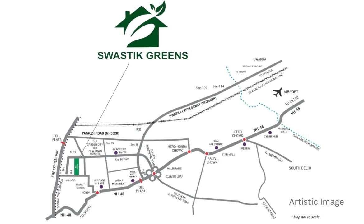 swastik greem imt manesar map